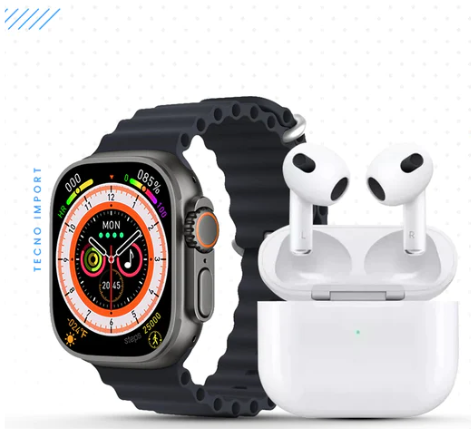 (COMPRE 1 LEVE 2) Combo AirTec 3 + Smartwatch IWO Ultra